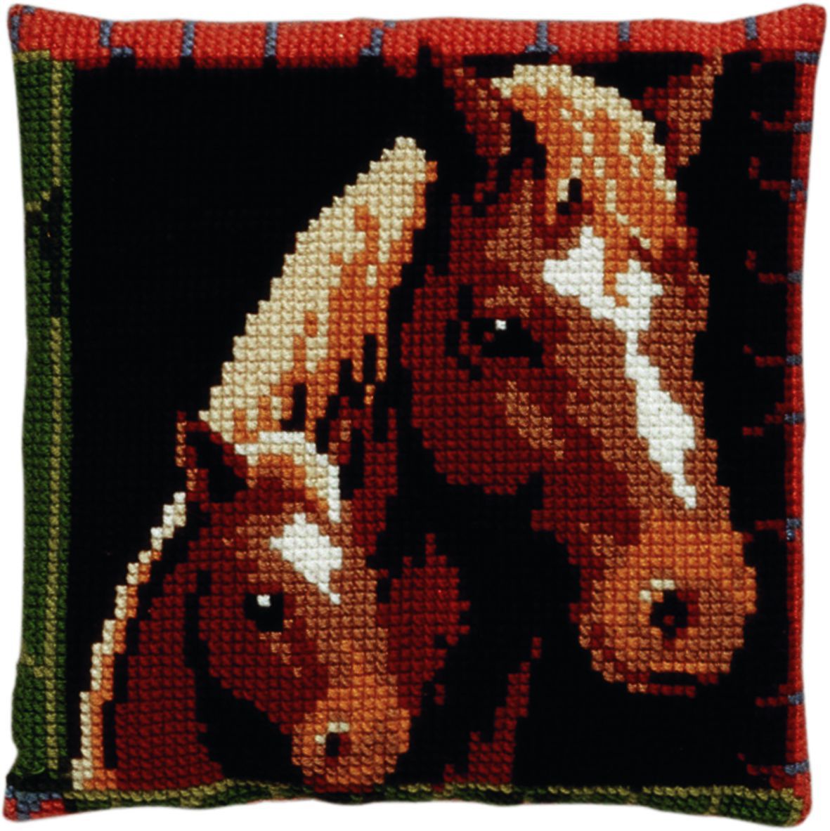 003085 - PAKO 40X40 cm CUSHION KIT HORSE AND FOAL