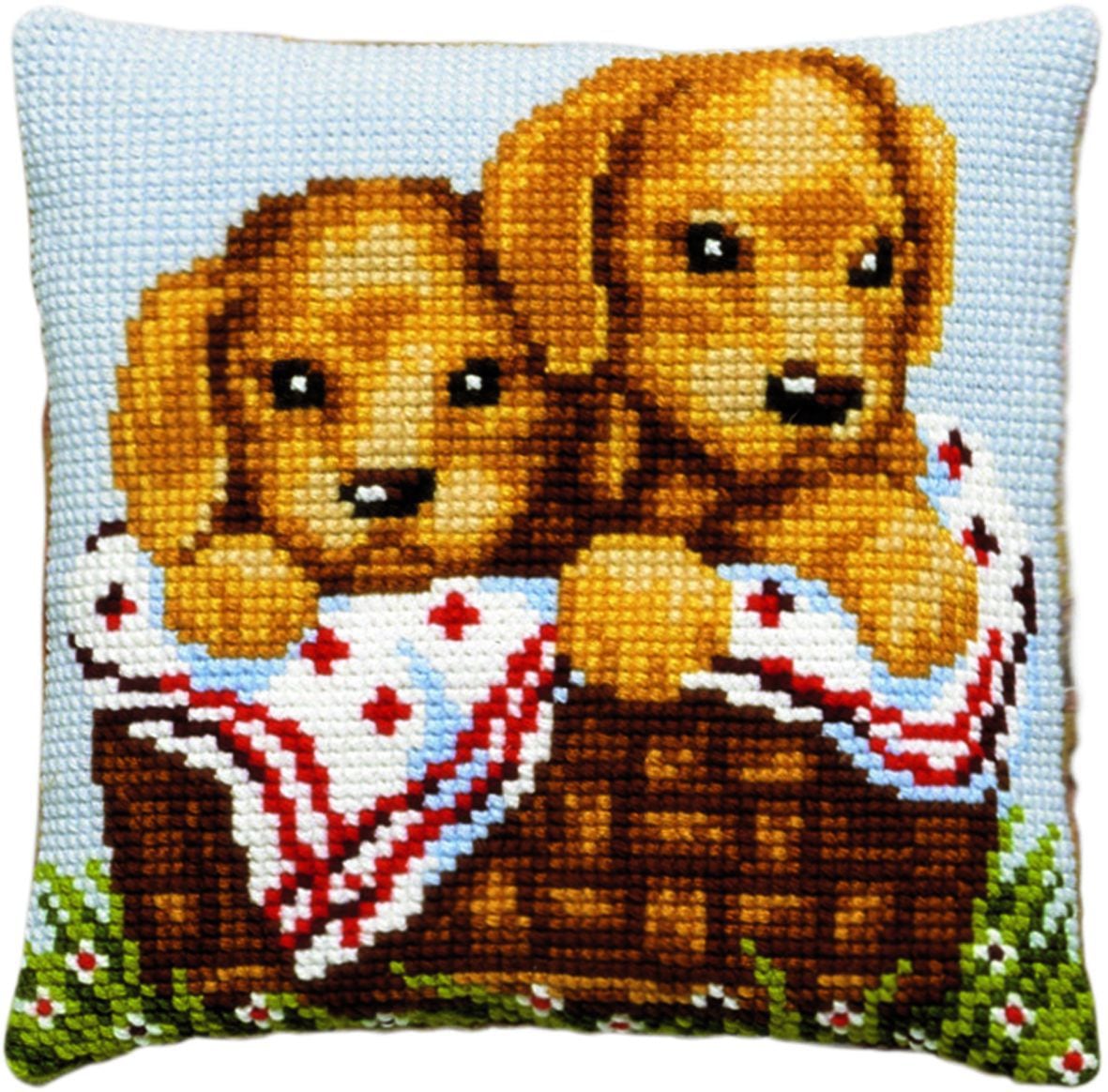 003103 - PAKO 40X40 cm CUSHION KIT PUPPIES