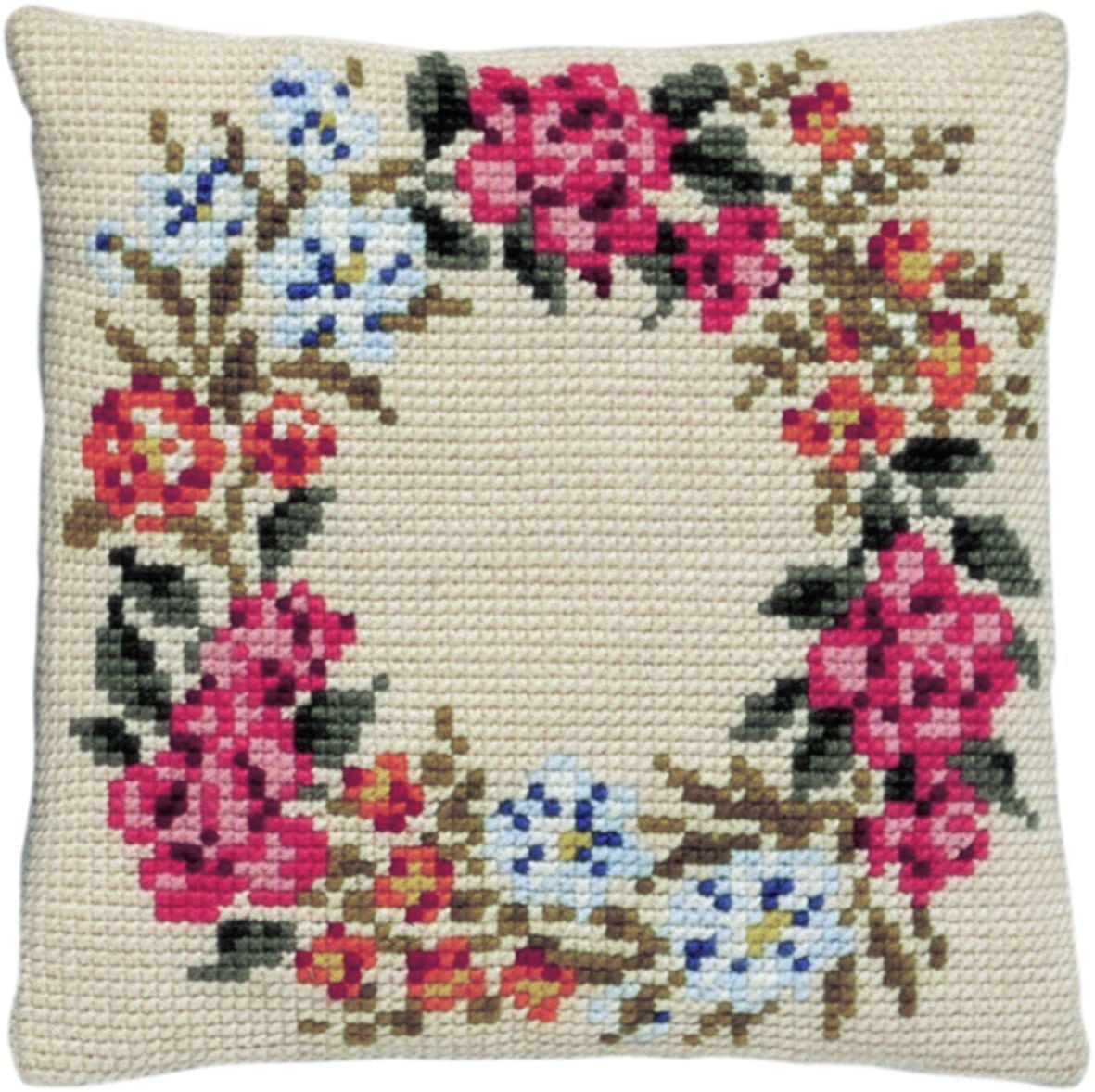 003113 - PAKO 40X40 cm CUSHION KIT FLORAL GARLAND