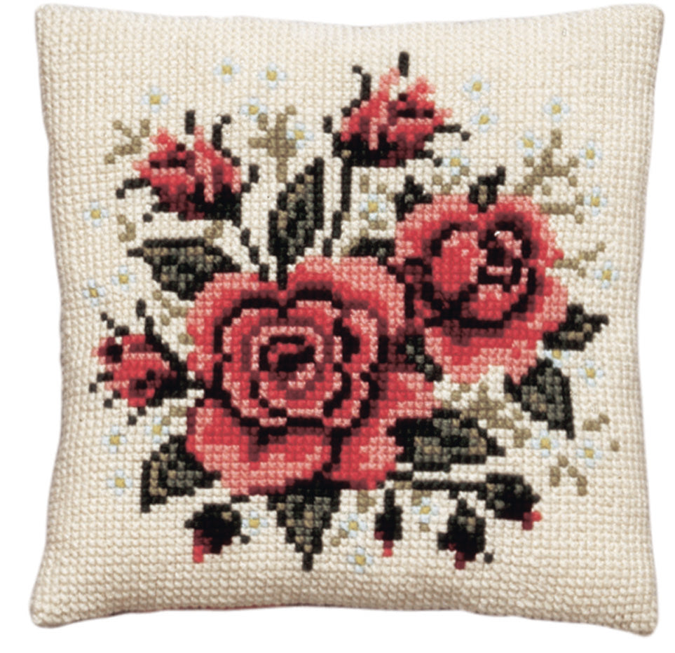003116 - PAKO 40X40 cm CUSHION KIT RED ROSES