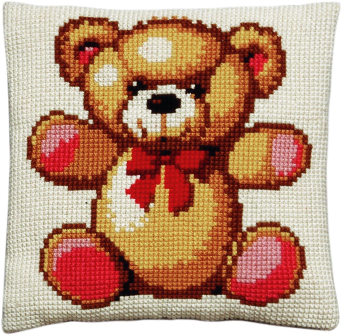 003135 - PAKO 40X40 cm CUSHION KIT TEDDY BEAR