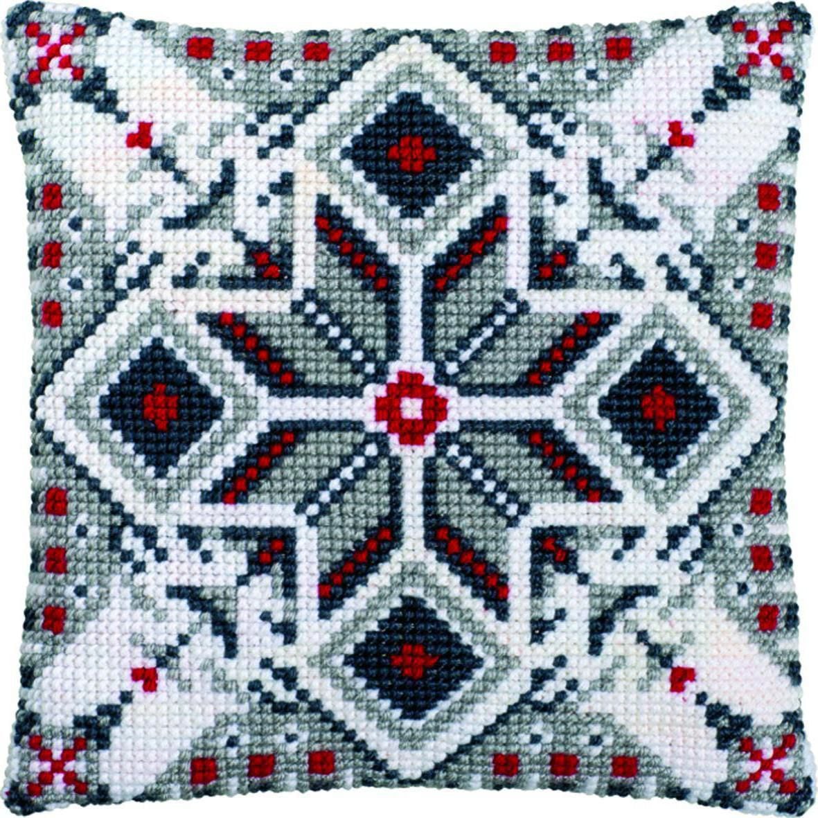 003267 - PAKO 40X40 cm CUSHION KIT  SNOWFLAKE GREY