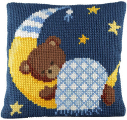 003272 - PAKO 40X40 cm CUSHION KIT BEAR IN MOON BLUE