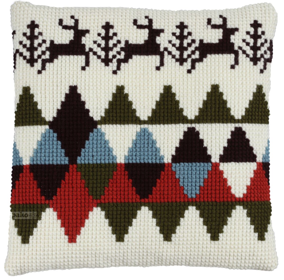 003294 - PAKO 40X40 cm CUSHION KITS SCANDINAVIAN WINTER WITH DEER
