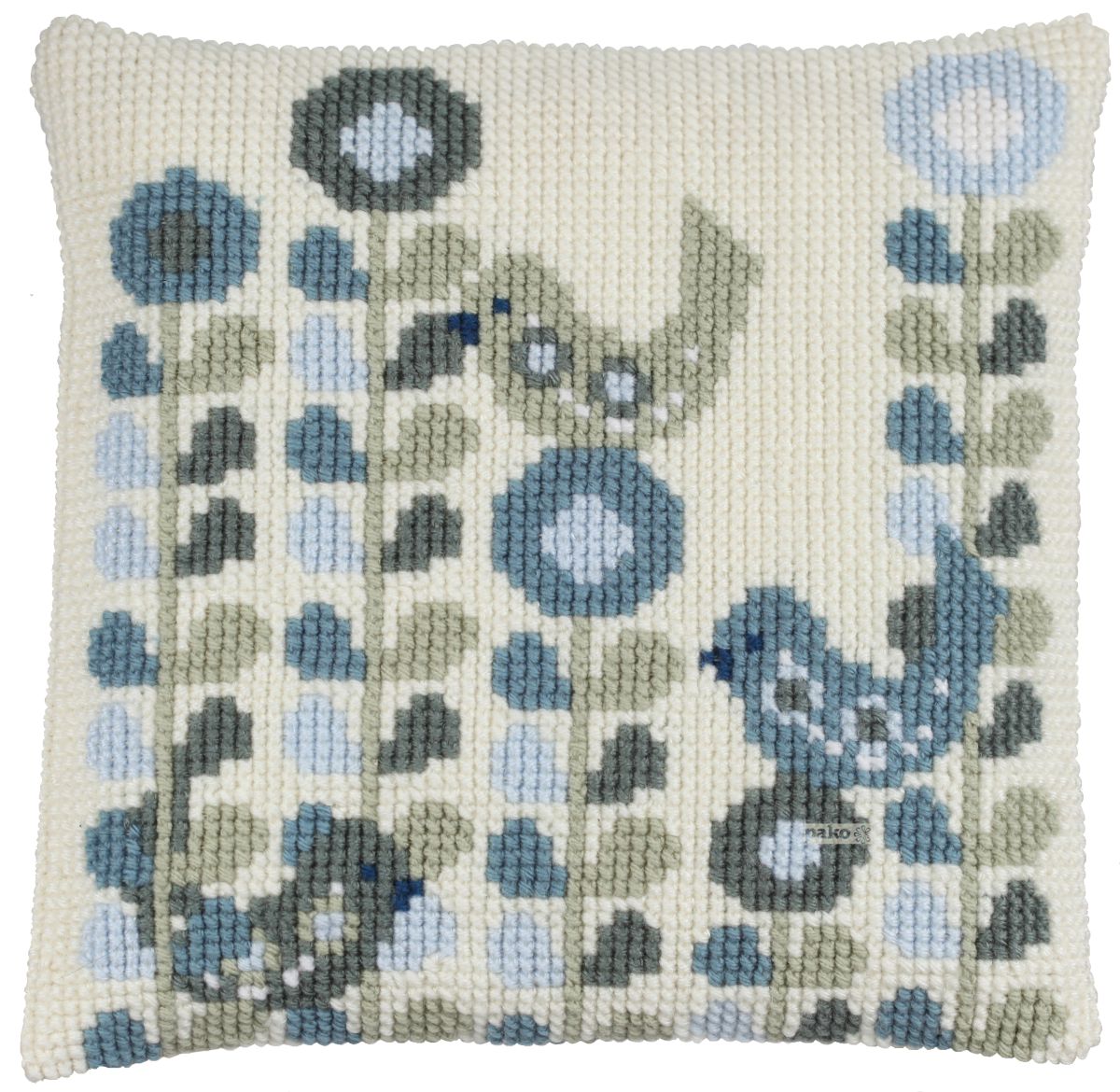 003296 - PAKO 40X40 cm CUSHION KIT BLUE BIRD DESIGN