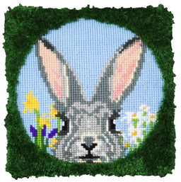 012005 - PAKO 40X40cm LATCH HOOK CUSHION FRONT KIT RABBIT