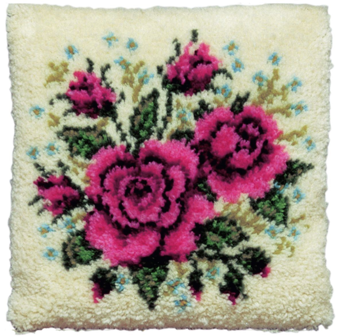 013065 - PAKO 40X40 cm LATCH HOOK CUSHION KIT RED ROSES