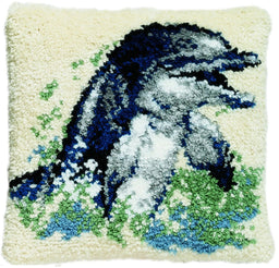 013304 - PAKO 40X40 cm LATCH HOOK CUSHION KIT DOLPHIN