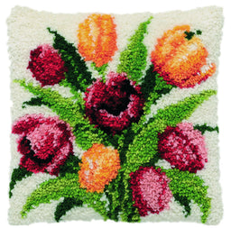 013314 - PAKO 40X40 cm LATCH HOOK CUSHION KIT TULIPS
