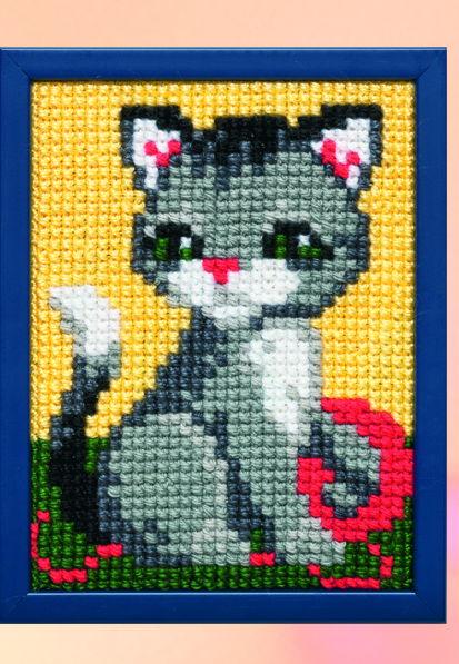 027023 - PAKO 18X24cm CROSS STITCH KITTEN