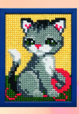 027023 - PAKO 18X24cm CROSS STITCH KITTEN