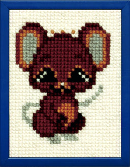 027033 - PAKO 18X24cm CROSS STITCH MOUSE