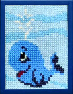 027038 - PAKO 18X24cm CROSS STITCH WHALE