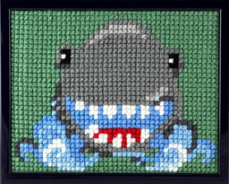 027051 - PAKO 18X24cm CROSS STITCH SHARK