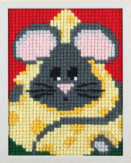 027056 - PAKO 18X24cm CROSS STITCH MOUSE/CHEESE