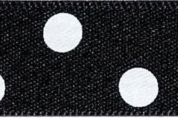12251-15-10 - BERI POLKA DOT SATIN 10 BLACK 15mm