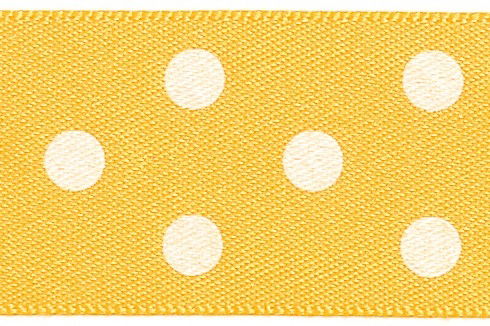 12251-15-37 - BERI POLKA DOT SATIN 15mm 37 GOLD