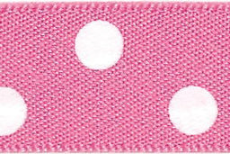 12251-15-52 - BERI POLKA DOT SATIN 15mm 52 HOT PINK