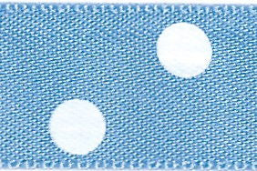 12251-15-76 - BERI POLKA DOT SATIN 15mm 76 CORNFLOWER