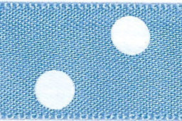 12251-15-76 - BERI POLKA DOT SATIN 15mm 76 CORNFLOWER