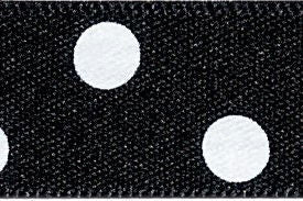 12251-25-10 - BERI POLKA DOT SATIN 10 BLACK 25mm