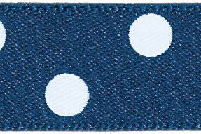 12251-25-13 - BERI POLKA DOT SATIN 13 NAVY 25mm