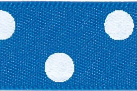 12251-25-243 - BERI POLKA DOT SATIN 243 DK ROYAL 25mm