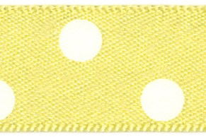 12251-25-5 - BERI POLKA DOT SATIN 5 LEMON 25mm