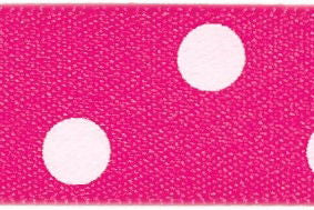 12251-25-72 - BERI POLKA DOT SATIN 72 SHOCK PINK 25mm