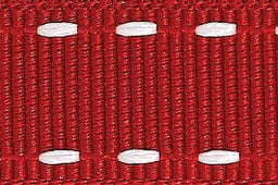 1339-15-2 - BERISFORD  STITCH GGRAIN 15mm 2 RED/WHITE 15M