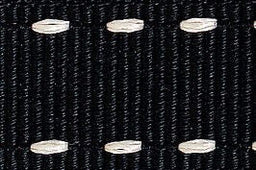 1339-15-5 - BERISFORD  STITCH GGRAIN 15mm 5 BLACK/IVORY 15M