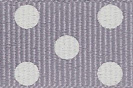 13461-15-10 - BERISFORD SPOTTY GROSGRAIN 15mm COL 10 GREY/IVORY 20M