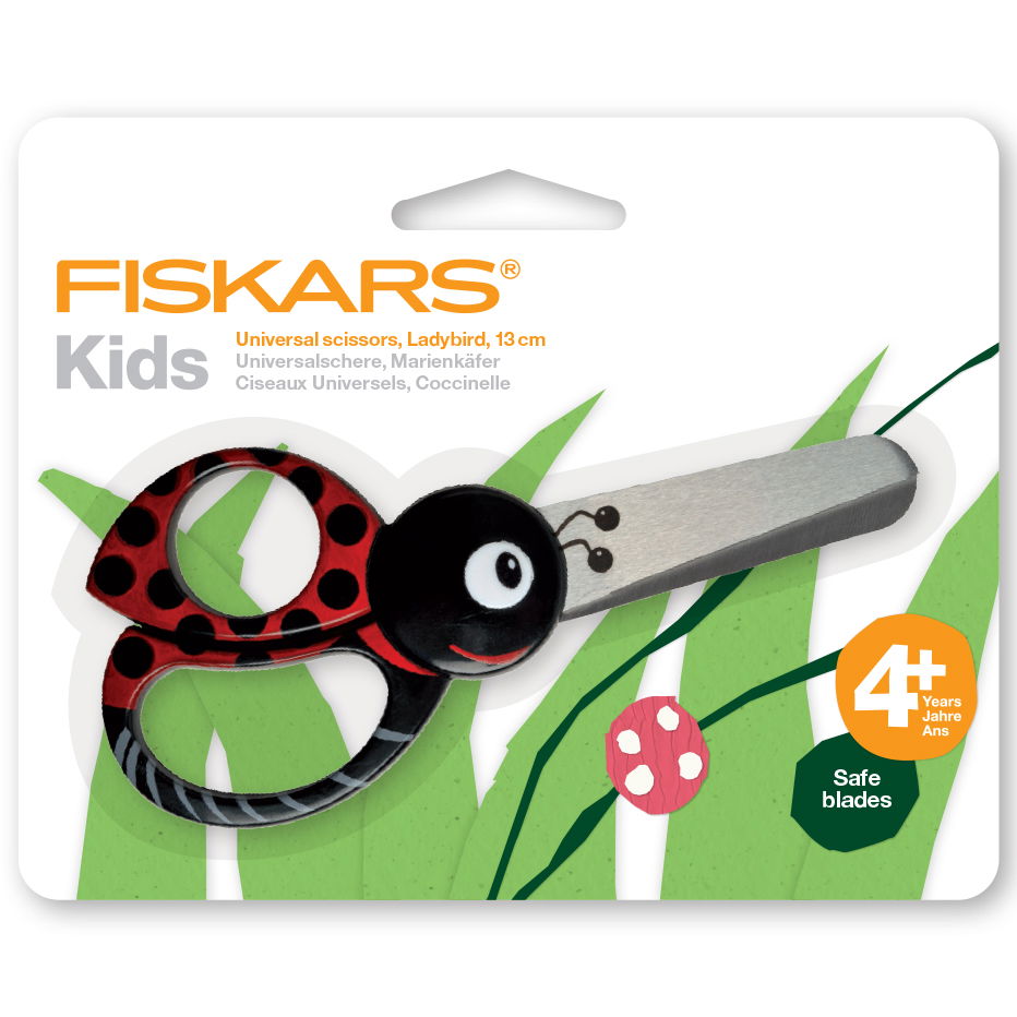 1381 - 1004612 FISKARS CHILDRENS SCISSORS LADYBIRD 13cm