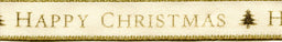 13871-15-2 - **BERISFORD HAPPY CHRISTMAS 15mm COL 2 NATURAL/GOLD