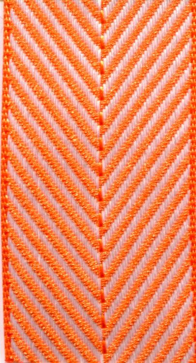 1392-25-1407 - **BERI HERRINGBONE 25mm COL 1407 ORANGE