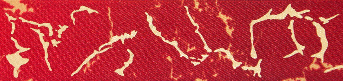 14982-25-5 BERISFORD MARBLE COL 5 RED AND GOLD 25mm RIBBON