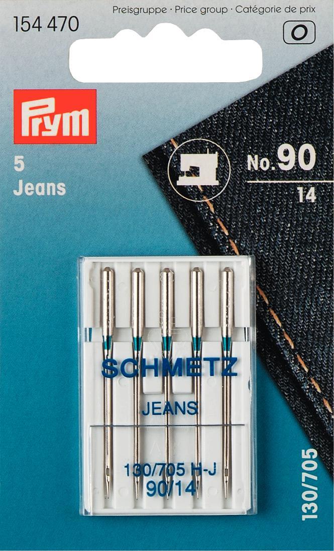 P154470  Sew Machine Needle Sys. 130/705 JEANS 90 x 5pc