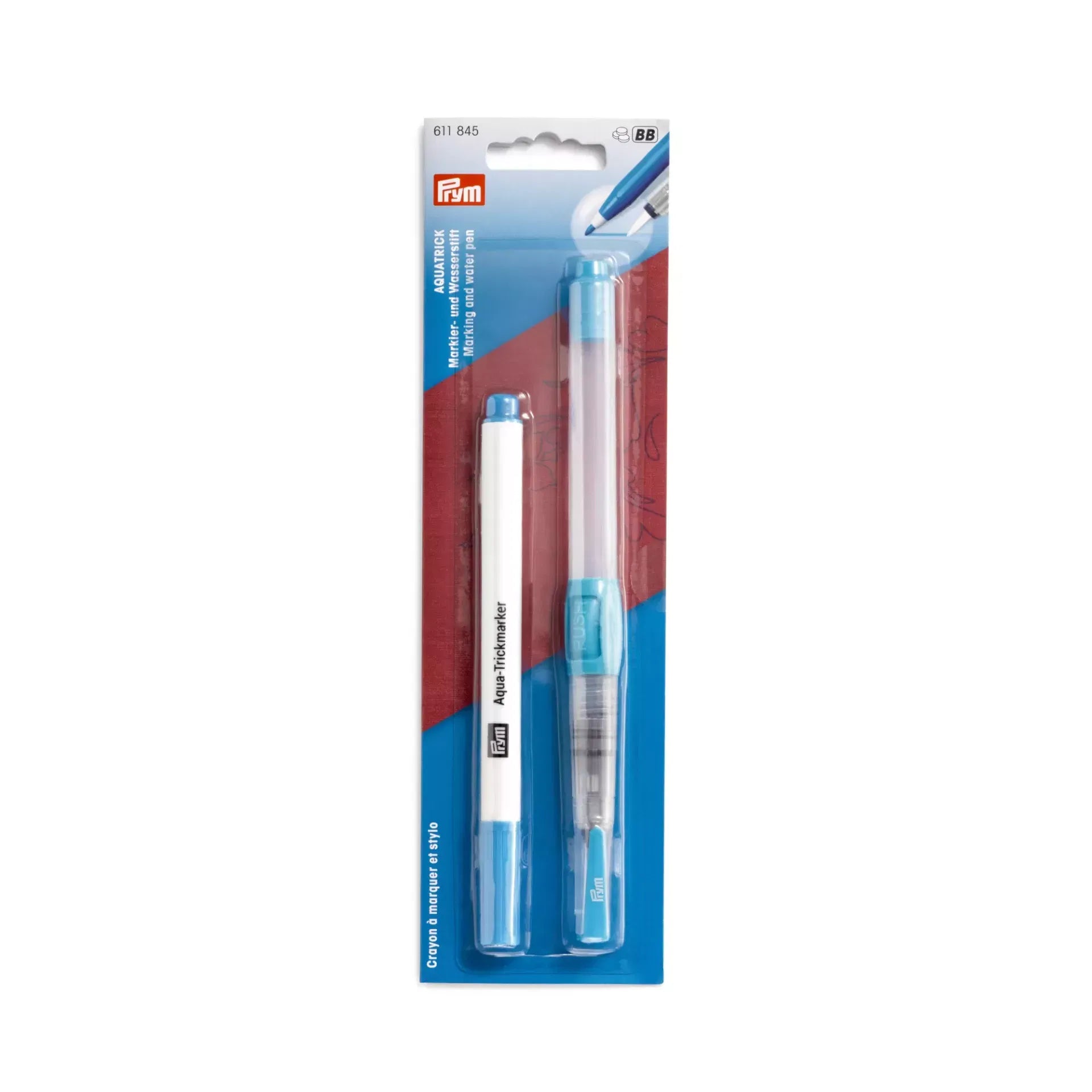 P611845 - *(KU)*PRYM WHITE AQUA TRICK MARKER + WATER PEN 2PC