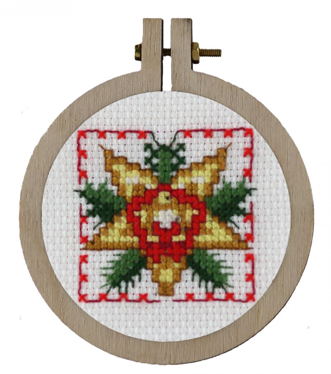 204023 - PAKO 5cm DIA COUNTED CROSS STITCH KIT STAR