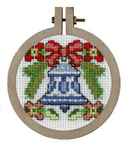 204024 - PAKO 5cm DIA COUNTED CROSS STITCH KIT JINGLE BELL