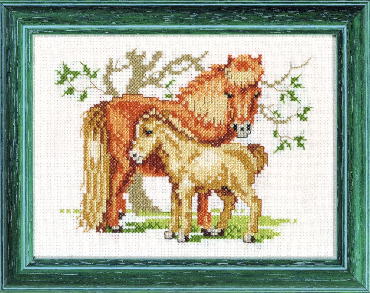 210821 - PAKO 13X17cm MARE & FOAL COUNTED CROSS STITCH KIT