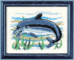210825 - PAKO 13X17cm DOLPHIN COUNTED CROSS STITCH KIT
