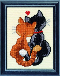 210845 - PAKO 13X17cm CAT LOVE COUNTED CROSS STITCH KIT