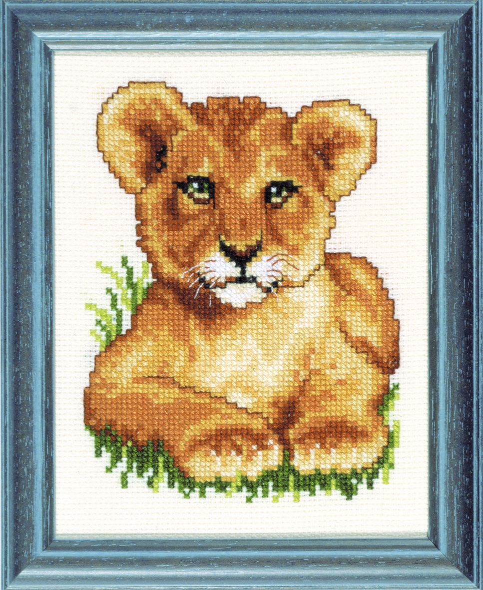 210846 - PAKO 13X17cm LION CUB COUNTED CROSS STITCH KIT