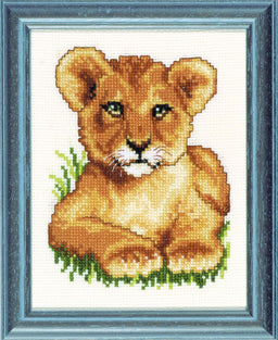 210846 - PAKO 13X17cm LION CUB COUNTED CROSS STITCH KIT