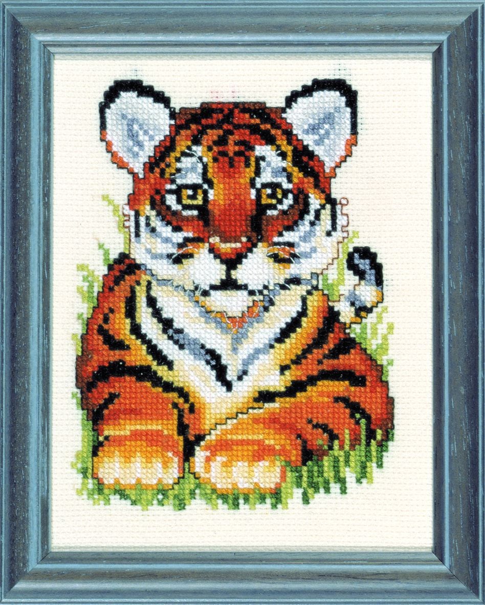 210847 - PAKO 13X17cm TIGER CUB COUNTED CROSS STITCH KIT