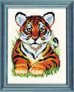 210847 - PAKO 13X17cm TIGER CUB COUNTED CROSS STITCH KIT
