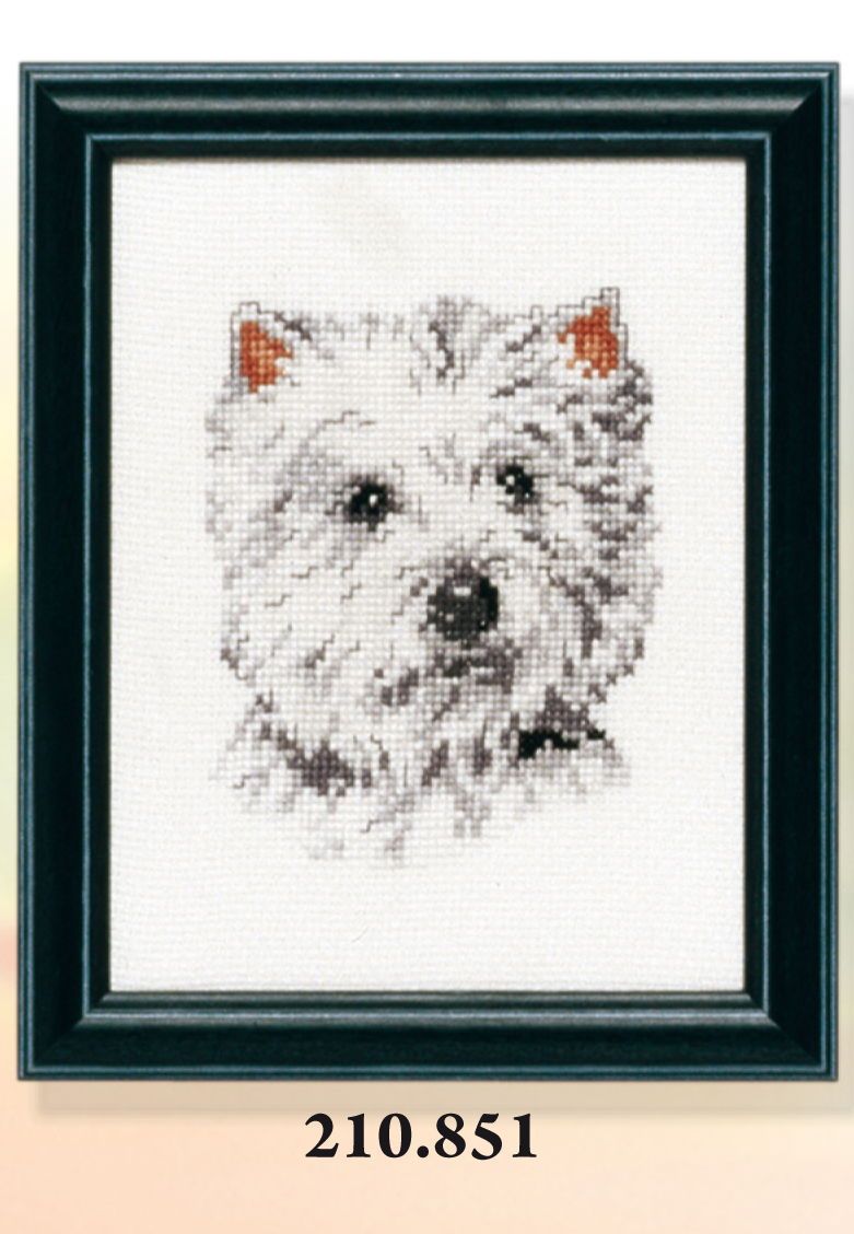 210851 - PAKO 13X17cm WESTIE COUNTED CROSS STITCH KIT