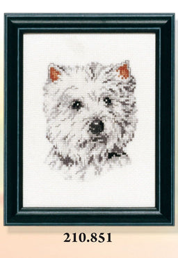 210851 - PAKO 13X17cm WESTIE COUNTED CROSS STITCH KIT