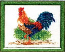 210896 - PAKO 13X17cm COCKEREL COUNTED CROSS STITCH KIT